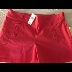 NWT Loft Riviera Orange/Red Shorts Size 6
